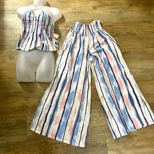OCEAN VIBES LOUNGE PANTS & TANK TOP SET NWT BOTH ARE SIZE LARGE